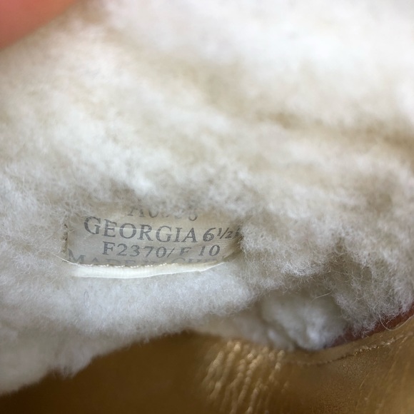 Coach leather, fur lined platform clogs - Picture 6 of 7